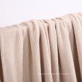 Spun silk 2*2 rib 64G/M Light khaki 100% silk jersey fabric for costume